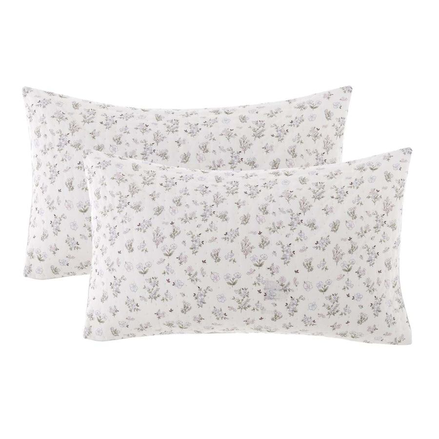 Set di 2 copriguanciali Hiver Fleuri 50 x 80 cm