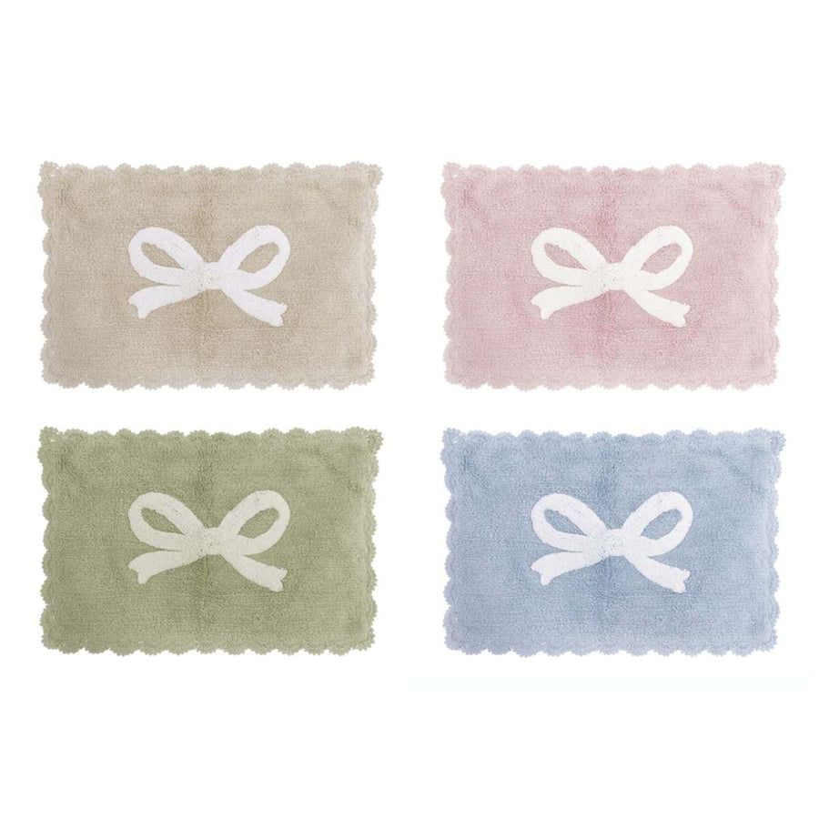 Tappeto bagno in cotone con fiocco Fiocco Pop 45 x 75 cm