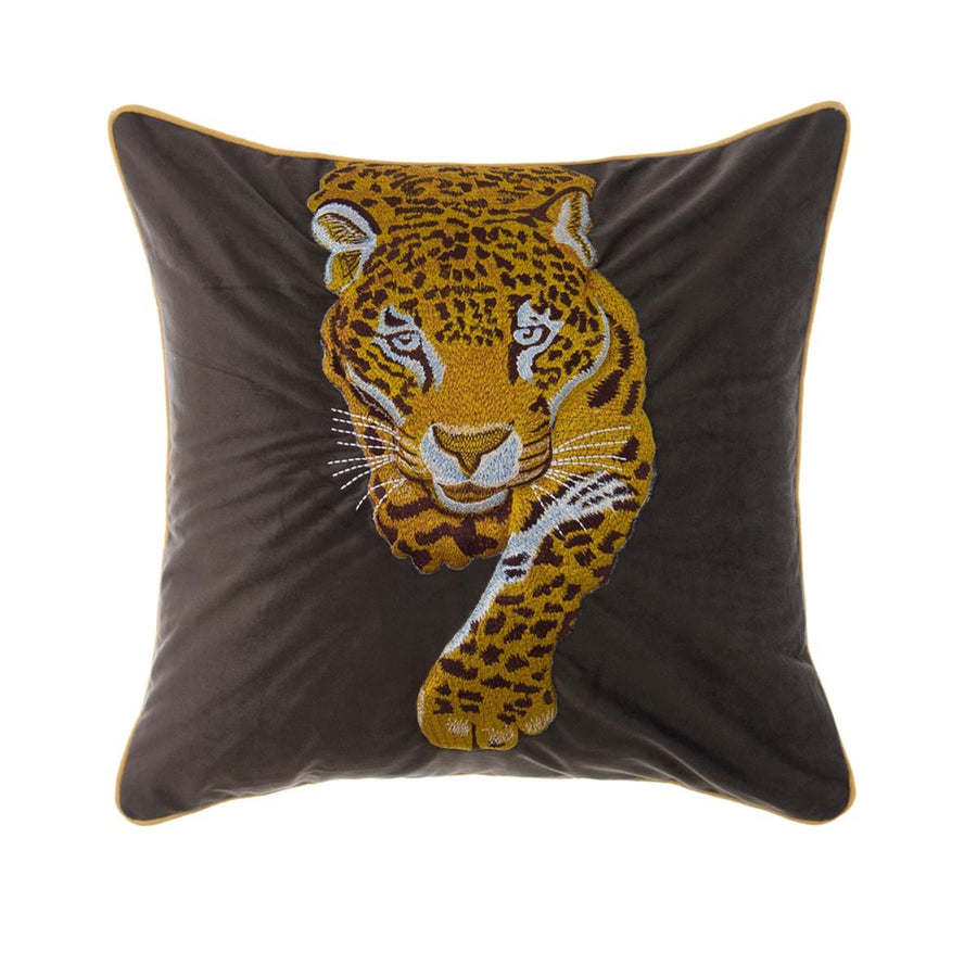 Cuscino ricamato in cotone 45 x 45 cm