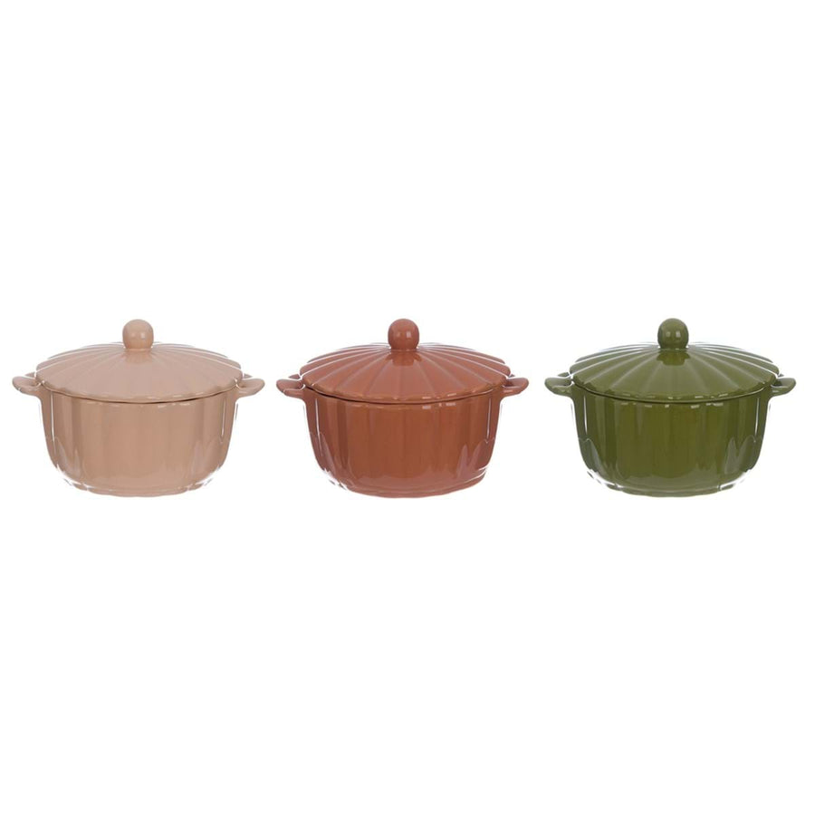 Casseruola monoporzione in ceramica con coperchio Gelasia
