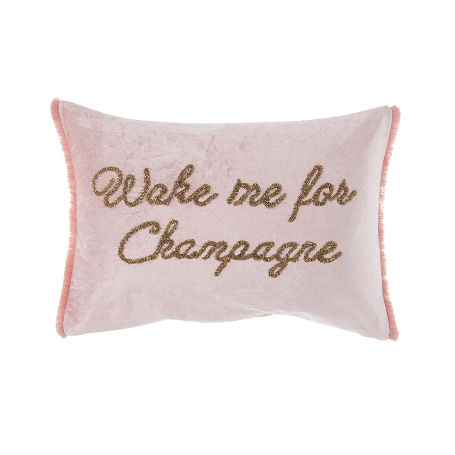 Cuscino rettangolare ricamato in cotone Bollicine Collection