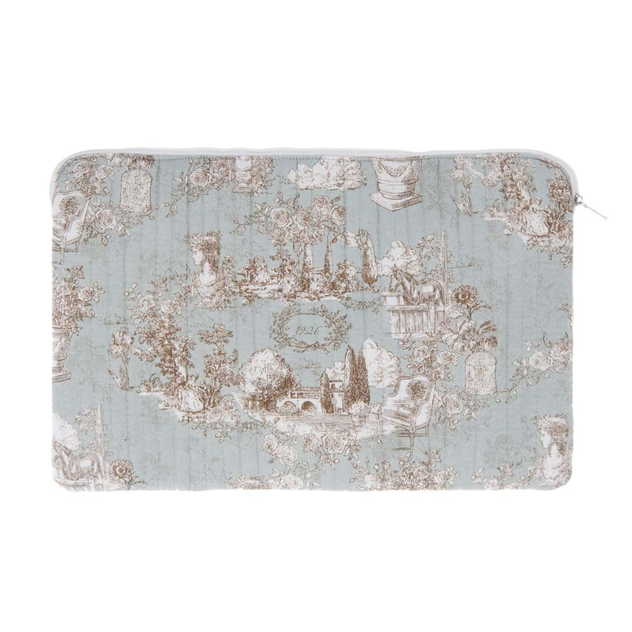 Custodia porta computer in cotone verde Toile du Borgo