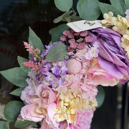 GHIRLANDA CON DECORO FLOREALE DIAM. 60 cm.