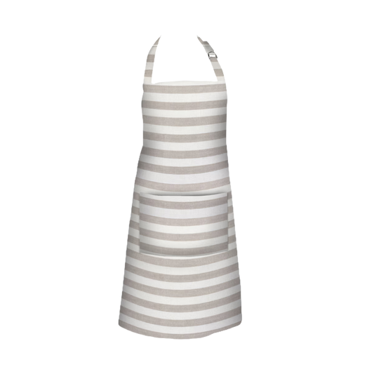 GREMBIULE PETTORINA IN COTONE A RIGHE "VALZER"